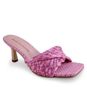 CLEARANCE B.O.G. Collective Zinnia Braided Raffia Pink Sandals